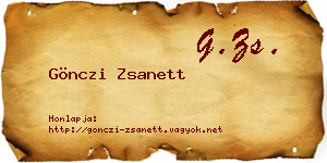 Gönczi Zsanett névjegykártya